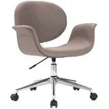 vidaXL Esszimmerstuhl Drehbar Taupe Stoff