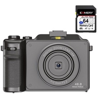 Welikera 48MP Digitalkamera,4K HD 1080P Fotokamera,7 Farbfilter,18X Digitalzoom Kompaktkamera grau