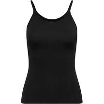 Only Damen T-Shirt onlLOVE Strap Singlet, Einfarbig, Gr. 34 (Herstellergröße: XS), schwarz - XS