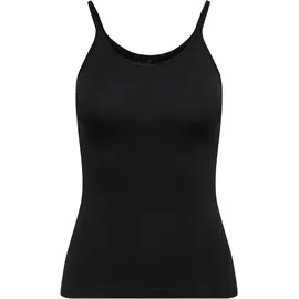 Only Damen T-Shirt onlLOVE Strap Singlet, Einfarbig, Gr. 34 (Herstellergröße: XS), schwarz - XS