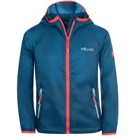 TROLLKIDS Fjell Running Jacket Petrol/Rot 152