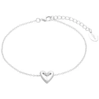s.Oliver Armband mit Herz Anhänger Silber 2035758 Größe 18