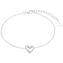 s.Oliver Armband mit Herz Anhänger Silber 2035758 Größe 18