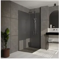 Marwell Urbanox Wandpaneel Grau 120 x 210 cm - fugenlose Aluverbundplatte als Duschrückwand & Küchenrückwand - Marwell