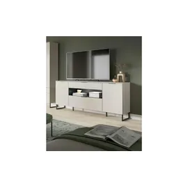xonox.home Sideboard Noida 185 x 80 x 41 cm Kaschmir Nachbildung / Schwarz