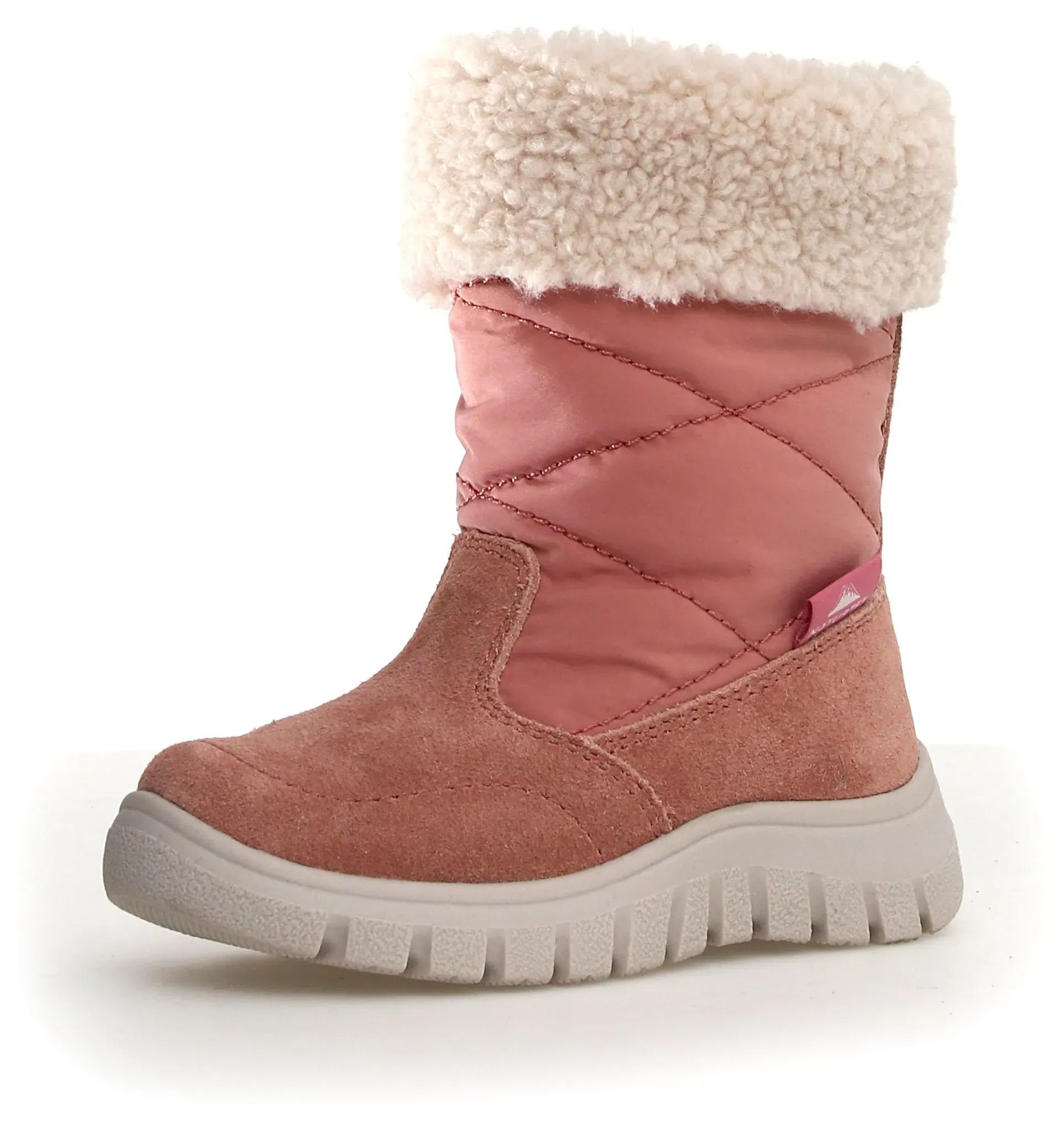 Winterstiefel NATURINO "PLUVY ZIP WP.", Kinder, Gr. 36, rosa, Veloursleder, Nylon, casual, Schuhe, Wasserdichte Schuhe, Schneestiefel mit wasserabweisender Funktion