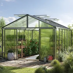 GFP Profi 311 x 460 cm Gewächshaus, Standardfarbe Aluminium Natur | Aktionsset - Profi 2 - (GFPV00225)