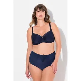 Ulla Popken Damen große Größen Übergrößen Plus Size Bügel-BH, Jacquard, Spitzenkante Nachtblau 115G 820379139-115G - 115G