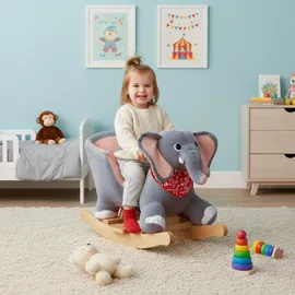 Tectake Schaukeltier Grau, Kunststoff, 33x45.5x63 cm CE, Spielzeug, Babyspielzeug, Schaukeltiere & Hüpftiere
