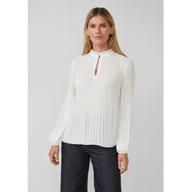 s.Oliver Plissierte Bluse aus Crêpe Weiß 38
