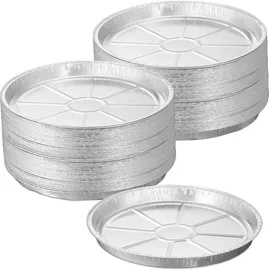 Relaxdays Aluschalen rund 27,5 cm Aluminium Silber