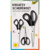Folia Kreativ-Scherenset, (3-teilig) silber