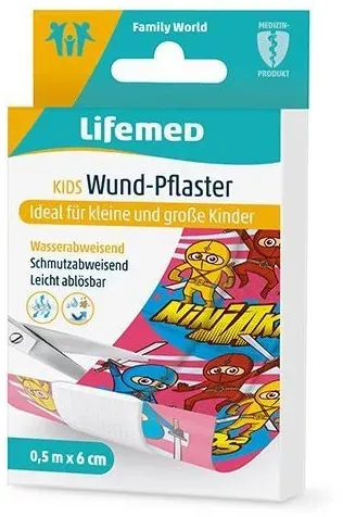 Lifemed Kids Wund-Pflaster 0,5 m x 6 cm farbig 