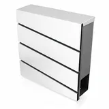 BITUXX MS-18063 Silber inkl. Zeitungsfach