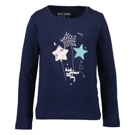 blue seven Langarmshirt BLUE SEVEN "Blue Seven Langarmshirts", Mädchen, Gr. 128, m001, multipack 1, 100% Baumwolle, normal, Rundhals, Shirts Langarmshirt