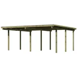 Karibu Carport Doppelcarport Eco 1 527 x 387 cm ohne Rundbögen (Holzcarport)