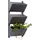 Dobar Wandbeet mit 3 Pflanzkästen 38 x 17,5 x 79 cm Grau