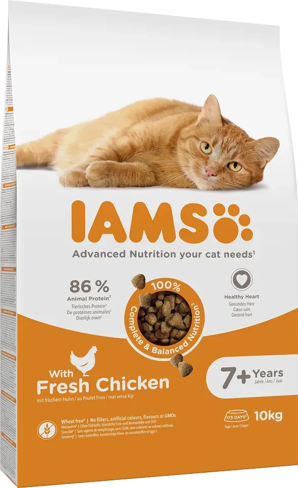 IAMS Cat Senior All Breeds Chicken 10 kg