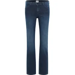 Straight-Jeans MUSTANG "Style Crosby Relaxed Straight", Damen, Gr. 31, Länge 32, blau (840 dunkelblau), Denim/Jeans, 99% Baumwolle, 1% Elasthan, straight fit, Jeans