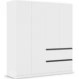 Rauch Drehtürenschrank Costa 181 x 197 x 54 cm Schwarz/Weiß