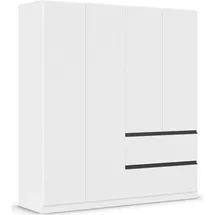 Rauch Drehtürenschrank Costa 181 x 197 x 54 cm Schwarz/Weiß