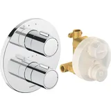 Duravit Thermostat Unterputzmodell Set rund für 2 Verbraucher Chrom Hochglanz TH4200008010