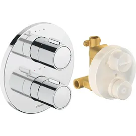 Duravit Thermostat Unterputzmodell Set rund für 2 Verbraucher Chrom Hochglanz TH4200008010