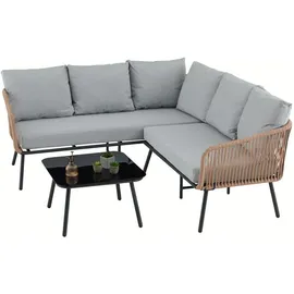 Idimex Jakarta Loungeset braun/grau