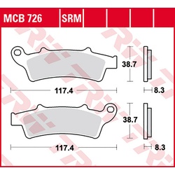 TRW Lucas Bremsbelag Sinter Scooter MCB726SRM