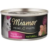 MIAMOR Feine Filets Naturell Tuna&Crab 80g