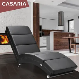 CASARIA Relaxliege London Schwarz Kunstleder