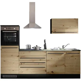 BASIC by Balculina Küchenzeile Jazz 260 cm anthrazit/artisan eiche/metallic braun