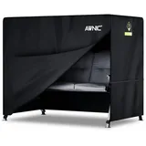 LuxusKollektion Gartenmöbel-Schutzhülle Hollywoodschaukel Abdeckung 2 Sitzer Polyester 175X125X160cm schwarz