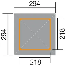 Weka Gartenoase 651 2,94 x 2,94 m Braun