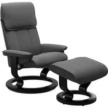 Stressless Relaxsessel "Admiral", grau (grau batick), B:78cm H:98cm T:73cm, Leder BATICK: BATICK ist ein leicht korrigiertes, durchgefärbtes und genarbtes Möbelleder, bei dem die meisten Unebenheiten und Spuren in der Regel entfernt wurden.