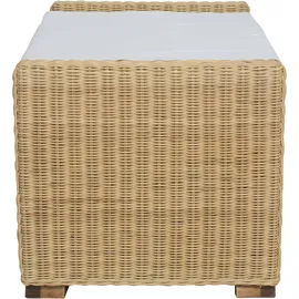 MiaMöbel Rattantruhe/Sitztruhe 'Isabela' honig 100% Baumwolle, Rattan