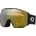 Schneebrille mattschwarzes Band mit goldener Iridium-Linse Prizm groß