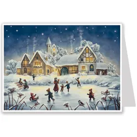Richard Sellmer Verlag Postkarten-Adventskalender "Eislauffreuden"