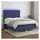 vidaXL Boxspringbett mit Matratze & LED Blau 140x200 cm Stoff