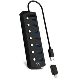 Ewent EW1147 USB 3.2 Gen 1 (3.1 Gen 1) Type-A 5000 Mbit/s Schwarz