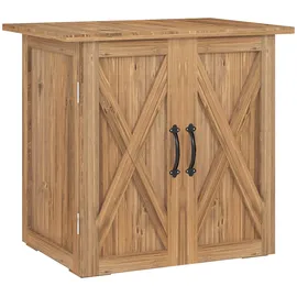 Outsunny Geräteschrank 0,77 x 0,55 m Braun