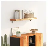 vidaXL Wandregal 70x20x3,8 cm Rechteckig Massivholz Akazie Baumkante