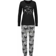 Buffalo Damen Pyjama schwarz-gemustert Gr.36/38