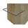 Mendler Barhocker HWC-L76  natur mit Metall-Optik Mehrfarbig