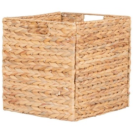 House Nordic Dekokorb Passo Basket - Korb aus Wasserhyazinthe, natur, faltbar, 30x30x30 cm