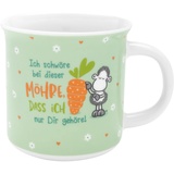 SHEEPWORLD Tasse mit Motiv "Möhre" | Kaffeetasse, New Bone China, 35 cl | Geschenk Ostern, Freunde, Geburtstag | 48032