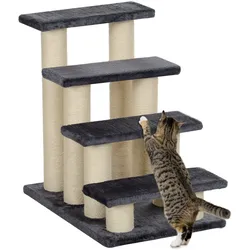PawHut Katzentreppe Spanplatten, Plüsch