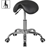 AMSTYLE Sattelhocker Kunstleder Schwarz