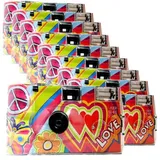 10X 1A PHOTO PORST Einwegkamera Edition Love Kult, Rainbow mit Herzen, mit Blitz, Batterien und Film (10er Pack, je 27 Aufnahmen)