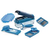 Genius Gemüseschneider Nicer Dicer smart Set-10 tlg. Gemüsehobel Küchehelfer Zerkleiner, Spülmaschinengeeignet, Schneid-Deckel mit Selbstreinigungsfunktion